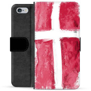 iPhone 6 / 6S Premium Flip Cover med Pung - Dansk Flag