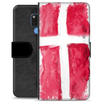 Huawei Mate 20 Premium Flip Cover med Pung - Dansk Flag