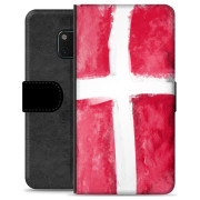 Huawei Mate 20 Pro Premium Flip Cover med Pung - Dansk Flag