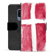 Samsung Galaxy S9 Premium Flip Cover med Pung - Dansk Flag