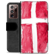 Samsung Galaxy Note20 Ultra Premium Flip Cover med Pung - Dansk Flag