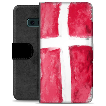 Samsung Galaxy S10e Premium Flip Cover med Pung - Dansk Flag