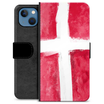 iPhone 13 Premium Flip Cover med Pung - Dansk Flag