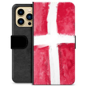iPhone 13 Pro Max Premium Flip Cover med Pung - Dansk Flag