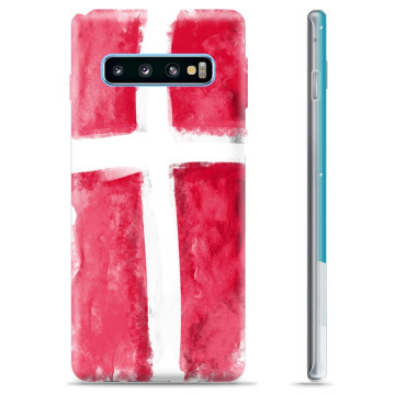 Samsung Galaxy S10 TPU Cover - Dansk Flag