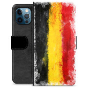 iPhone 12 Pro Premium Flip Cover med Pung - Tysk Flag