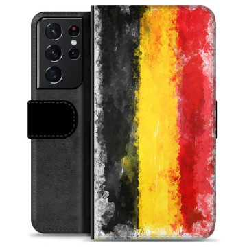 Samsung Galaxy S21 Ultra 5G Premium Flip Cover med Pung - Tysk Flag