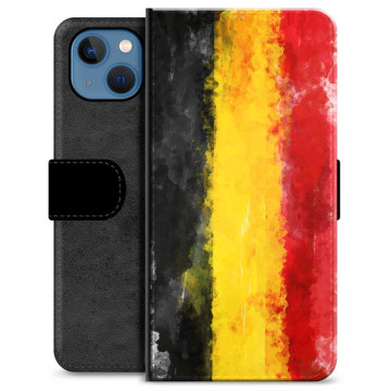 iPhone 13 Premium Flip Cover med Pung - Tysk Flag