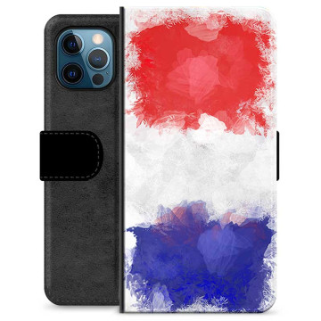 iPhone 12 Pro Premium Flip Cover med Pung - Fransk Flag