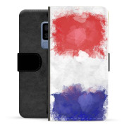 Samsung Galaxy S9 Premium Flip Cover med Pung - Fransk Flag