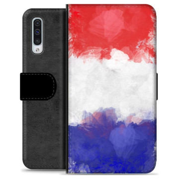 Samsung Galaxy A50 Premium Flip Cover med Pung - Fransk Flag