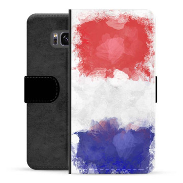 Samsung Galaxy S8 Premium Flip Cover med Pung - Fransk Flag