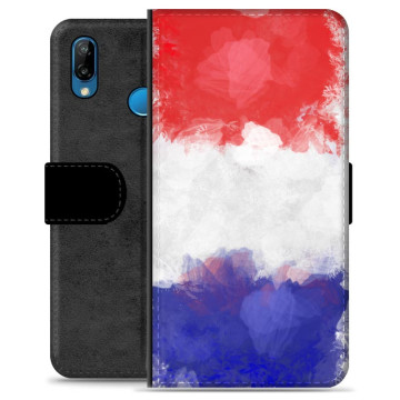 Huawei P20 Lite Premium Flip Cover med Pung - Fransk Flag