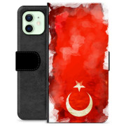 iPhone 12 Premium Flip Cover med Pung - Tyrkisk Flag