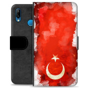 Huawei P30 Lite Premium Flip Cover med Pung - Tyrkisk Flag