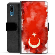 Huawei P20 Premium Flip Cover med Pung - Tyrkisk Flag