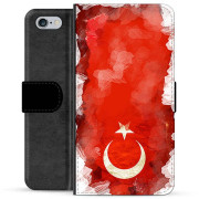 iPhone 6 / 6S Premium Flip Cover med Pung - Tyrkisk Flag