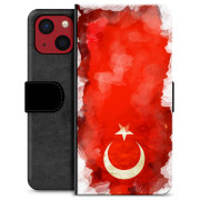 iPhone 13 Mini Premium Flip Cover med Pung - Tyrkisk Flag