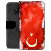 Huawei Mate 20 Pro Premium Flip Cover med Pung - Tyrkisk Flag