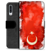 Samsung Galaxy A50 Premium Flip Cover med Pung - Tyrkisk Flag