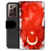 Samsung Galaxy Note20 Ultra Premium Flip Cover med Pung - Tyrkisk Flag