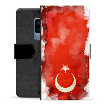 Samsung Galaxy S9+ Premium Flip Cover med Pung - Tyrkisk Flag