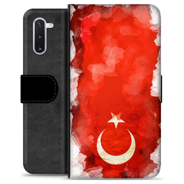 Samsung Galaxy Note10 Premium Flip Cover med Pung - Tyrkisk Flag