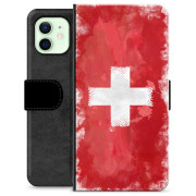 iPhone 12 Premium Flip Cover med Pung - Schweizisk Flag