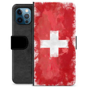 iPhone 12 Pro Premium Flip Cover med Pung - Schweizisk Flag