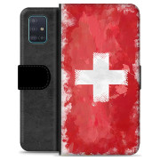Samsung Galaxy A51 Premium Flip Cover med Pung - Schweizisk Flag