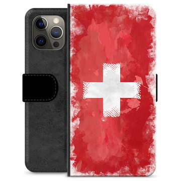 iPhone 12 Pro Max Premium Flip Cover med Pung - Schweizisk Flag
