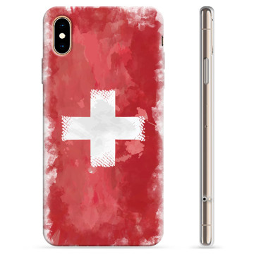 iPhone XS Max TPU Cover - Schweizisk Flag