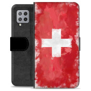 Samsung Galaxy A42 5G Premium Flip Cover med Pung - Schweizisk Flag