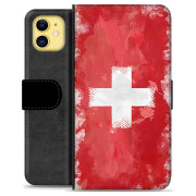 iPhone 11 Premium Flip Cover med Pung - Schweizisk Flag