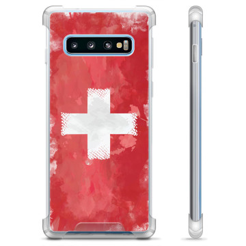 Samsung Galaxy S10 Hybrid-etui - Schweizisk Flag