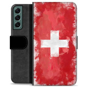 Samsung Galaxy S22+ 5G Premium Flip Cover med Pung - Schweizisk Flag