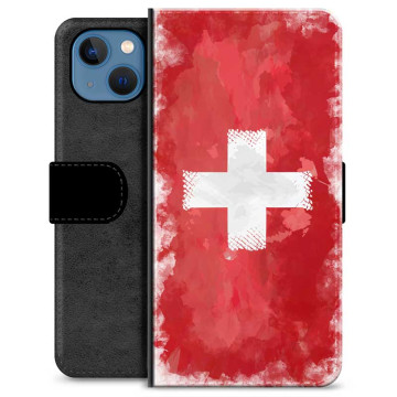 iPhone 13 Premium Flip Cover med Pung - Schweizisk Flag