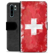 Huawei P30 Pro Premium Flip Cover med Pung - Schweizisk Flag