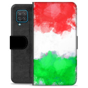 Samsung Galaxy A12 Premium Flip Cover med Pung - Italiensk Flag