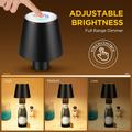 Touch Control Wine Bottle Light 3 Changing Color LED Lamp Bærbar skrivebordslampe til bar, fest - sort