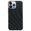 Abstract Series iPhone 14 Pro Dækket TPU Cover - Sort