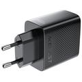 Acefast A110 30W GaN-oplader med udtrækkeligt USB-C-kabel og USB-C-port - EU-stik