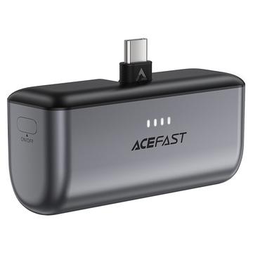 Acefast M9-5000 USB-C PD 20W hurtigopladende powerbank 5000mAh - Sort