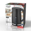 Adler AD 1350 elkedel med LED-display og temperaturregulering - 1.7l - Sort