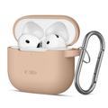 AirPods 4 Tech-Protect Silikone krog etui - Caffe Latte