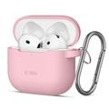 AirPods 4 Tech-Protect Silikone krog etui - Støvet pink