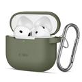 AirPods 4 Tech-Protect Silikone krog etui - Olivengrøn