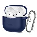 AirPods 4 Tech-Protect Silikone krog etui - Navy Blå