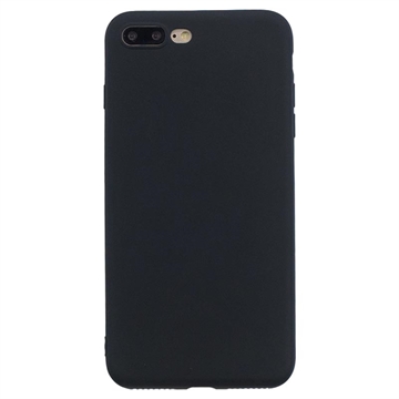 Anti-Fingeraftryk Mat iPhone 7 Plus/8 Plus TPU Cover - Sort