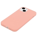 iPhone 15 Plus Anti-Fingeraftryk Mat TPU Cover - Pink